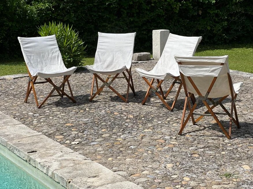 Paire De Fauteuils "El Chicolo" 1930 Art Déco De La Croisière Jaune 7 Paire De Fauteuils "El Chicolo" 1930 Art Déco De La Croisière Jaune – Image 5