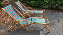 Paire D'anciennes Chiliennes / Chaises Longues / Fauteuil Transat -Jardin Fournitures Boutique 01a534ac 6fcc 460e a543 1838d8f06c33