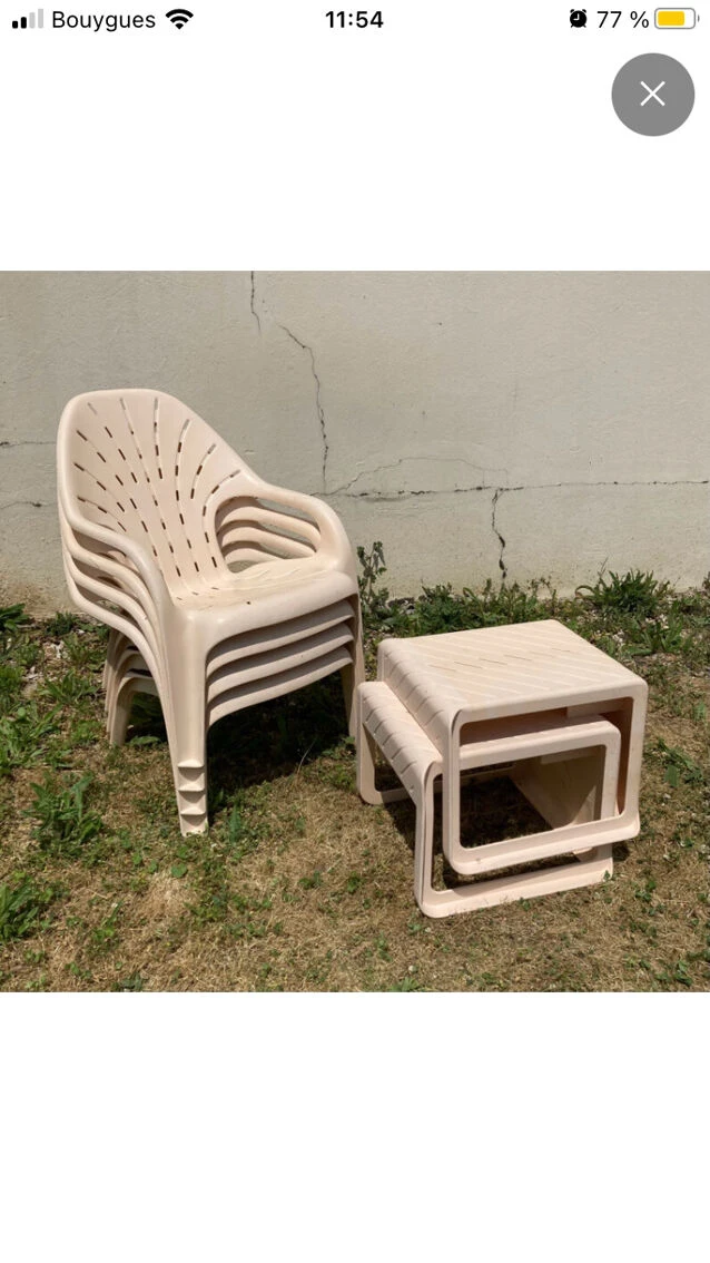 Salon Bas Pour Piscine Où Jardin Estampillé Stamp Ligne Henry Massonnet De 1982 10 Salon Bas Pour Piscine Où Jardin Estampillé Stamp Ligne Henry Massonnet De 1982 – Image 8