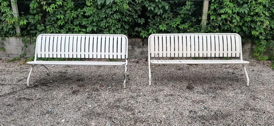 Banc D'extérieur En Metal Et Bois 4 Banc D'extérieur En Metal Et Bois – Image 2