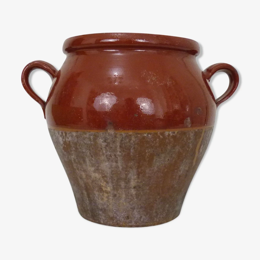 Pot à Confit Marron Vernissé, Sud Ouest De La France, Pot De Conservation XIXème 3 Pot à Confit Marron Vernissé, Sud Ouest De La France, Pot De Conservation XIXème