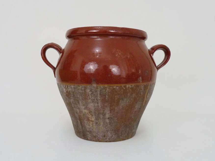 Pot à Confit Marron Vernissé, Sud Ouest De La France, Pot De Conservation XIXème 4 Pot à Confit Marron Vernissé, Sud Ouest De La France, Pot De Conservation XIXème – Image 2