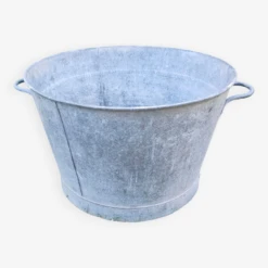 Bassine Ancienne Ronde En Zinc