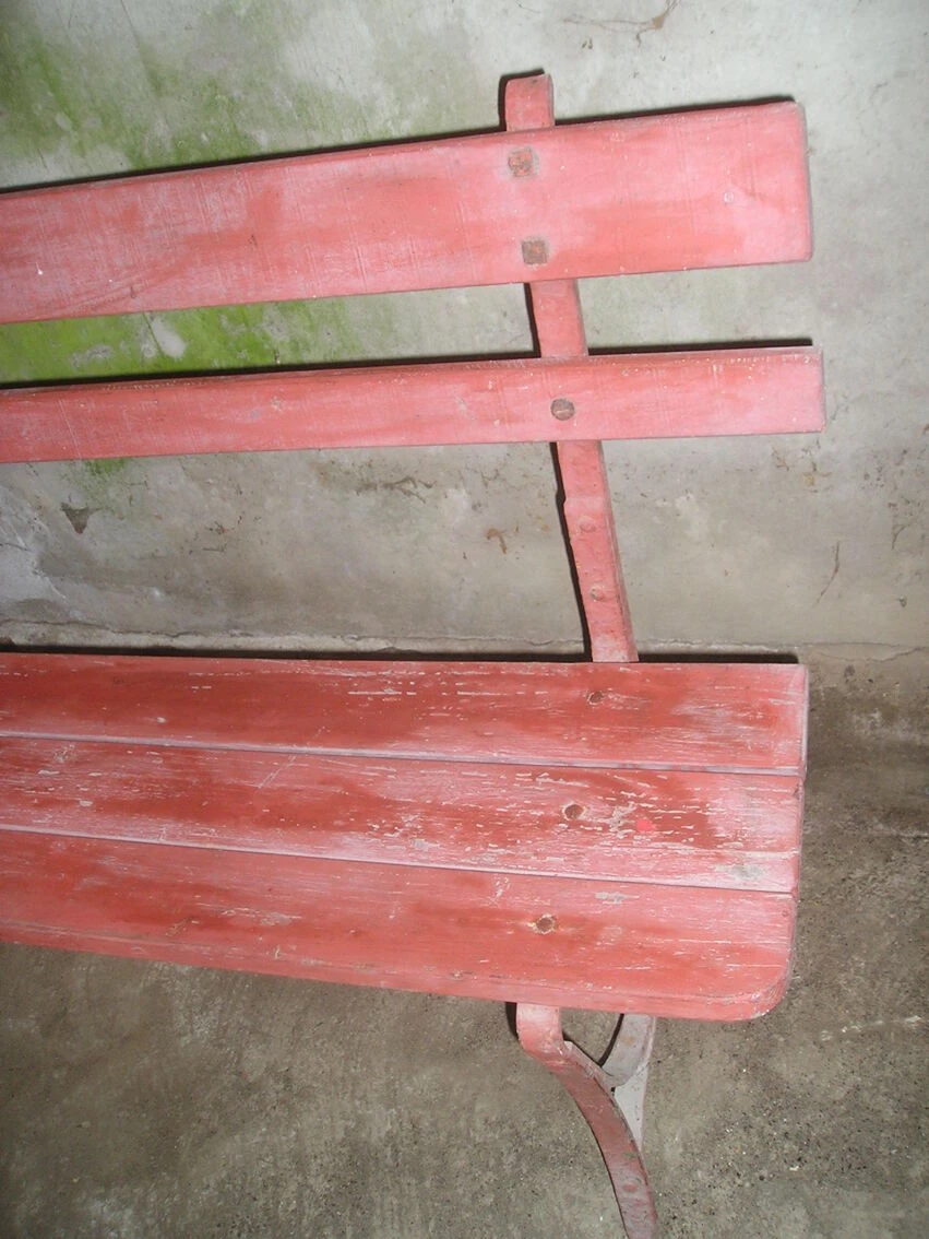 Banc De Jardin Bois Métal Début XXè S 5 Banc De Jardin Bois Métal Début XXè S – Image 3