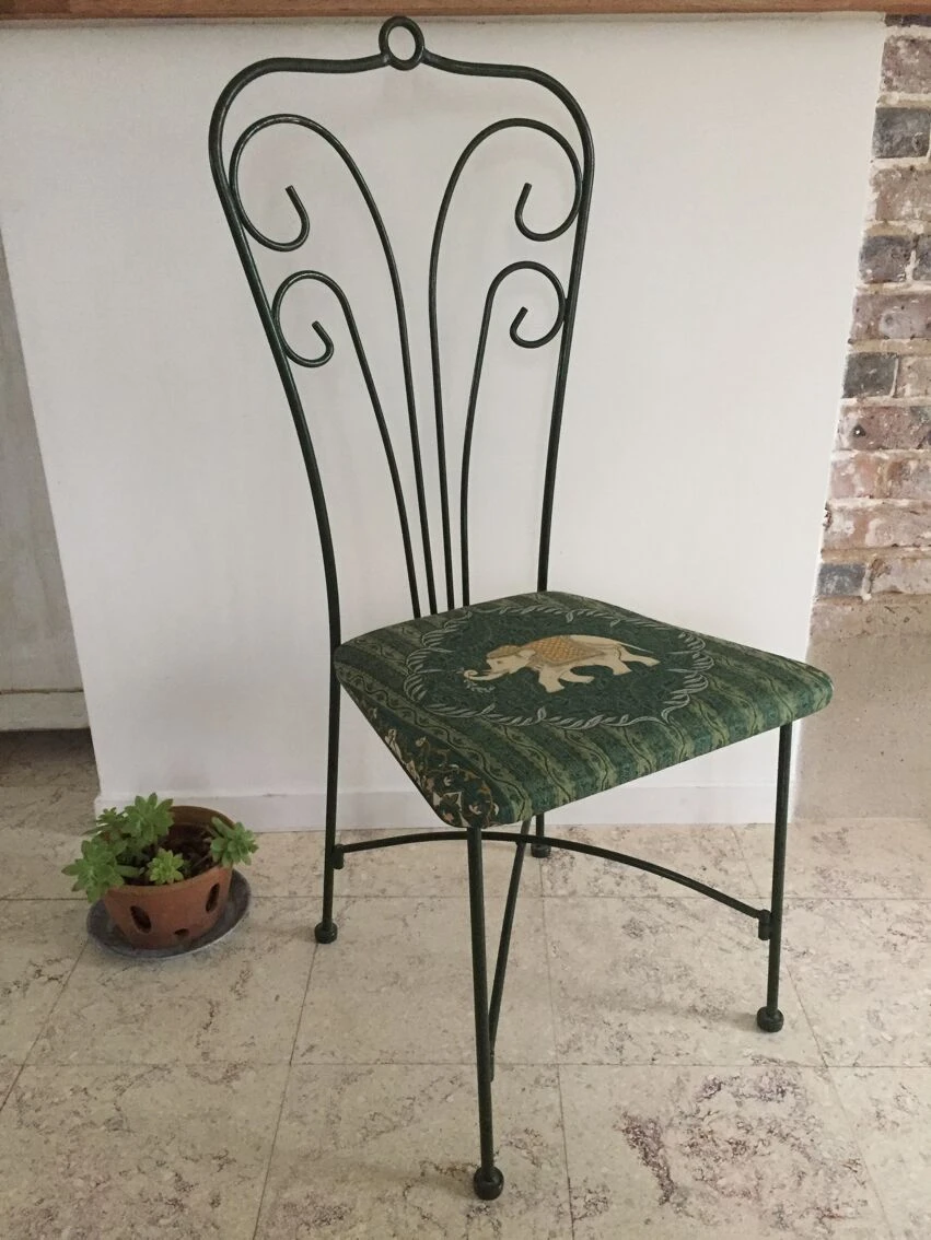 Chaise De Jardin Verte Fonte D'acier Vintage 7 Chaise De Jardin Verte Fonte D'acier Vintage – Image 5