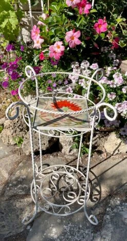 Porte-plante En Fer Forgé Et Céramique Vallauris Signée Vintage -Jardin Fournitures Boutique 088a213b 392c 4ffa 9b88 54783fc423e0