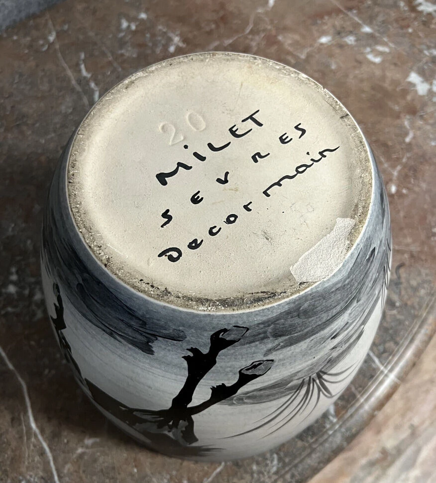 Cache-pot Signé (Paul) MILET Sèvres H25cm 8 Cache-pot Signé (Paul) MILET Sèvres H25cm – Image 6