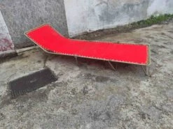 Lit De Camp Pliant Chaise Longue Vintage Toile Rouge Marque Samti -Jardin Fournitures Boutique 0b28cbf4 77c9 4782 b66b f4a9d99bb43f