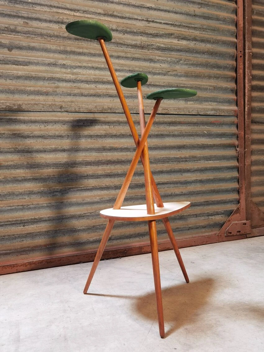 Porte Plante En Bois Formica Et Fibre De Verre Origine Tchécoslovaque 1950/1960 9 Porte Plante En Bois Formica Et Fibre De Verre Origine Tchécoslovaque 1950/1960 – Image 7