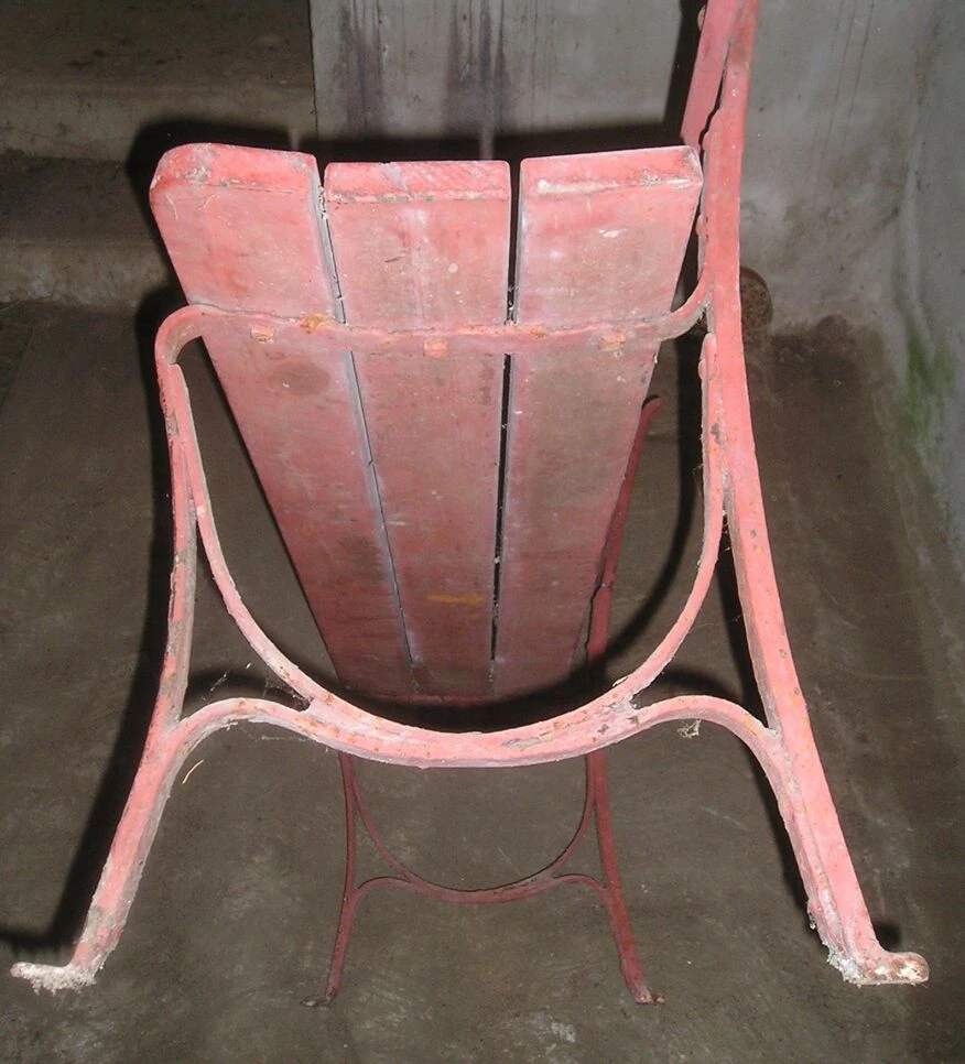 Banc De Jardin Bois Métal Début XXè S 7 Banc De Jardin Bois Métal Début XXè S – Image 5