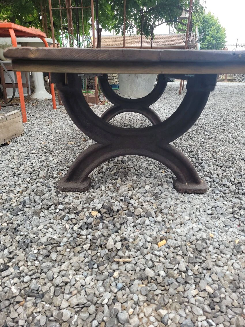Banc Ou Table Basse De Jardin Piètements En Fonte 150×56cms 5 Banc Ou Table Basse De Jardin Piètements En Fonte 150×56cms – Image 3
