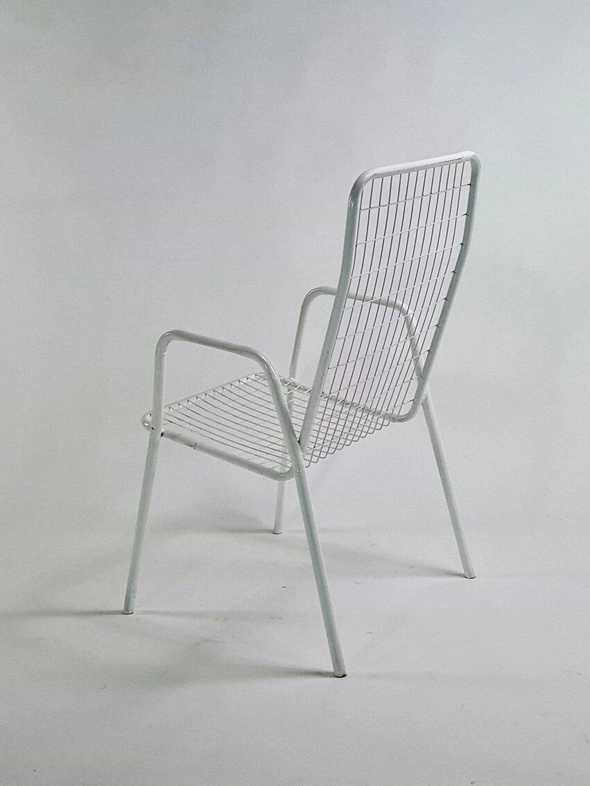 Lot De 6 Chaises Rio Et La Table, Ensemble Blanc, Marque Emu, Italie, Circa 1970 7 Lot De 6 Chaises Rio Et La Table, Ensemble Blanc, Marque Emu, Italie, Circa 1970 – Image 5