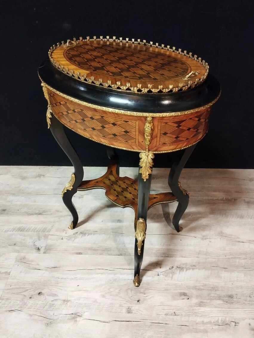 Jardinière Napoléon III Marqueterie 5 Jardinière Napoléon III Marqueterie – Image 3