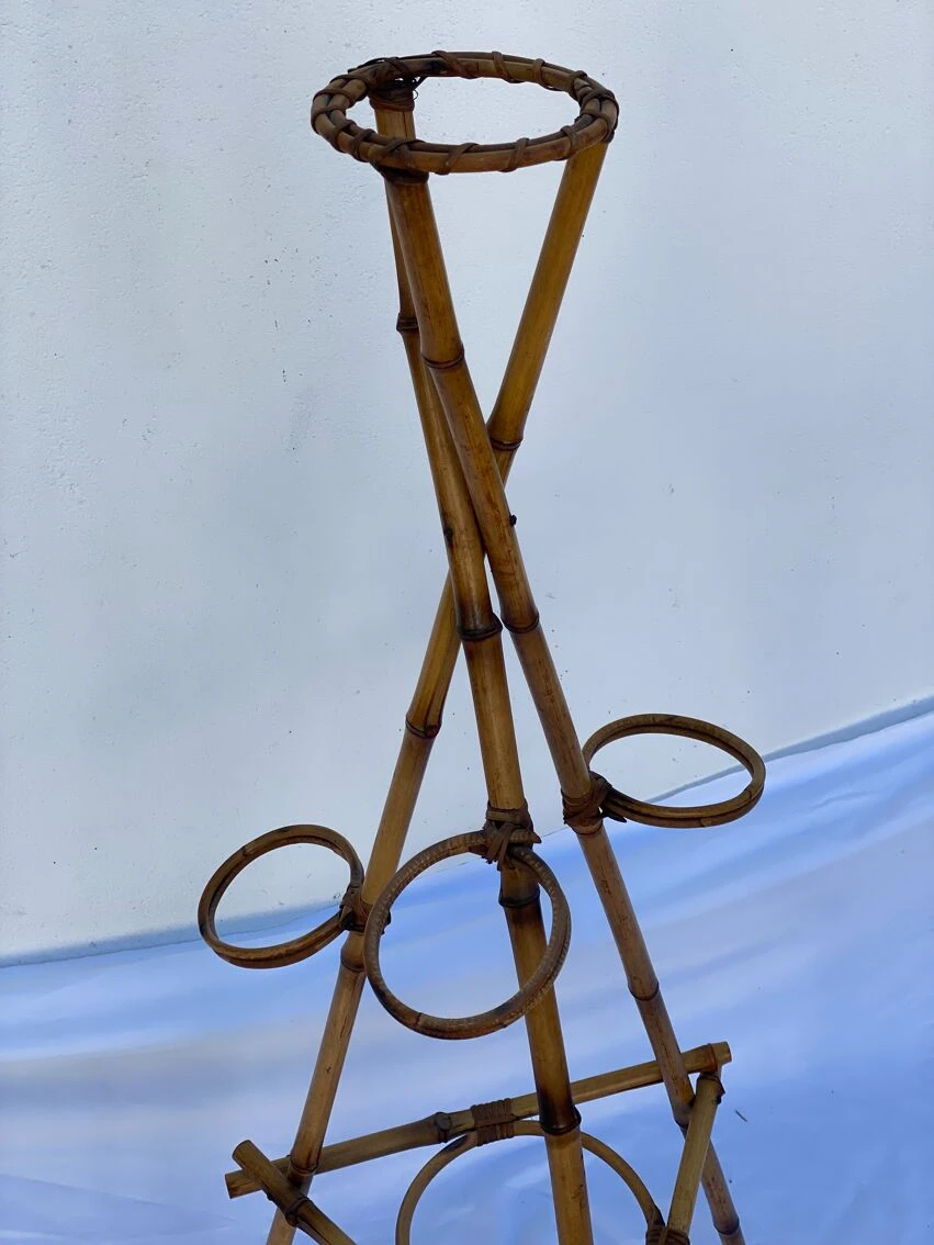 Porte-plante En Bambou Et Osier 6 Porte-plante En Bambou Et Osier – Image 4