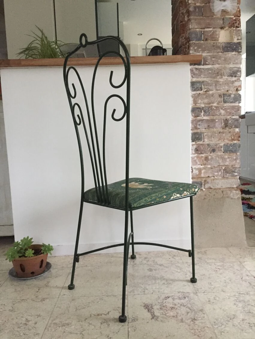 Chaise De Jardin Verte Fonte D'acier Vintage 12 Chaise De Jardin Verte Fonte D'acier Vintage – Image 10