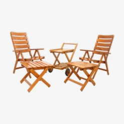 Ensemble De Meubles De Jardin De Herlag-Belair, Années 1980, Ensemble De 5