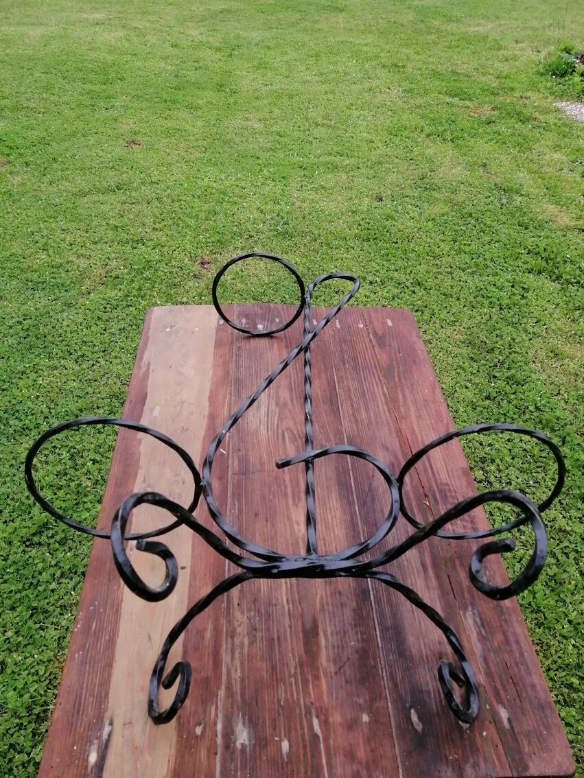 Support à Pots De Fleur Fer Forge Vintage Année 1950 1960 8 Support à Pots De Fleur Fer Forge Vintage Année 1950 1960 – Image 6