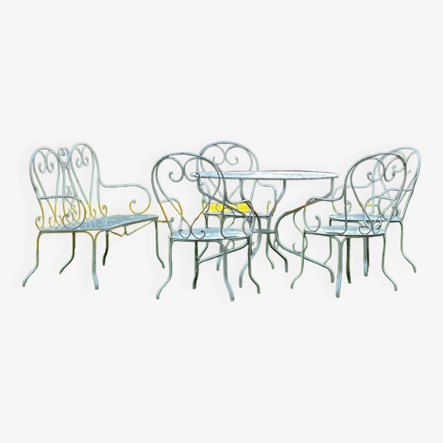 Salon De Jardin En Fer Forgé Blanc Complet 3 Salon De Jardin En Fer Forgé Blanc Complet