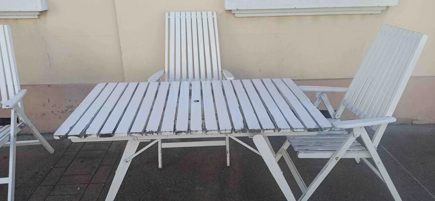 Ensemble De Jardin R. Gleizes 1 Table Et 4 Fauteuils Pliables Années 70 8 Ensemble De Jardin R. Gleizes 1 Table Et 4 Fauteuils Pliables Années 70 – Image 6