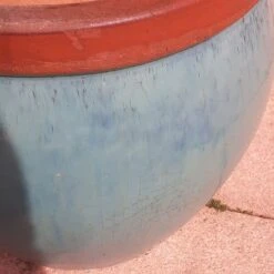 Cache Pot En Terre Vernissé Turquoise, Jaspé -Jardin Fournitures Boutique 18793902 1a09 4ca5 a8a5 9567cad05c4c