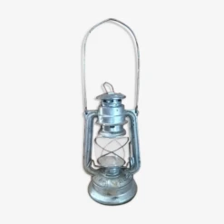 Lampe Tempête Métal Grise Patiné Rétro Méva 864 Pétrole Vintage Bt53
