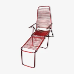Chaise Longue Scoubidou Années 50