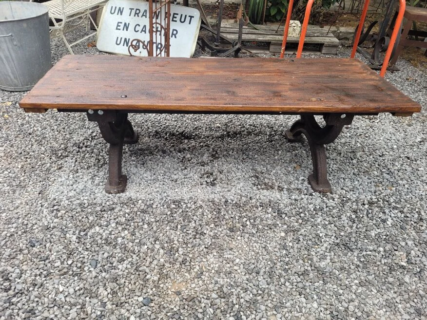 Banc Ou Table Basse De Jardin Piètements En Fonte 150×56cms 21 Banc Ou Table Basse De Jardin Piètements En Fonte 150×56cms – Image 19