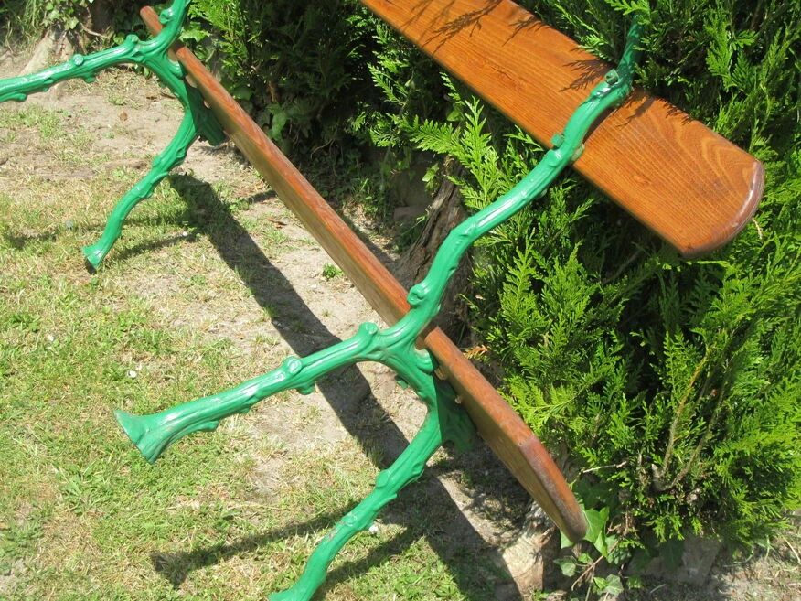 Banc De Jardin En Bois Et Fonte 12 Banc De Jardin En Bois Et Fonte – Image 10