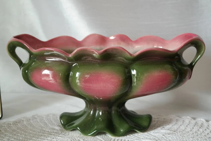 Jardinière Cache Pot Barbotine Orchies Art Déco 4 Jardinière Cache Pot Barbotine Orchies Art Déco – Image 2