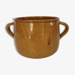 Pot En Grès à Anses émaillé Camel