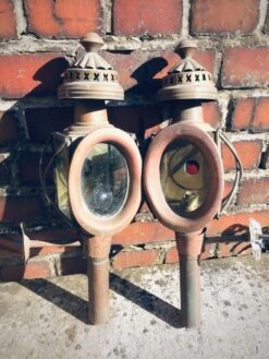 Paire D'anciennes Lanternes De Fiacre En Cuivre Vers 1900 -Jardin Fournitures Boutique 1c5e00a0 be92 4ad6 bf42 489c03e4d04b