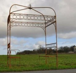 Gloriette / Pergola De Jardin En Fer Avec 2 Bancs -Jardin Fournitures Boutique 1cef92ea 8769 4fd3 a751 a1ddd8c672b2