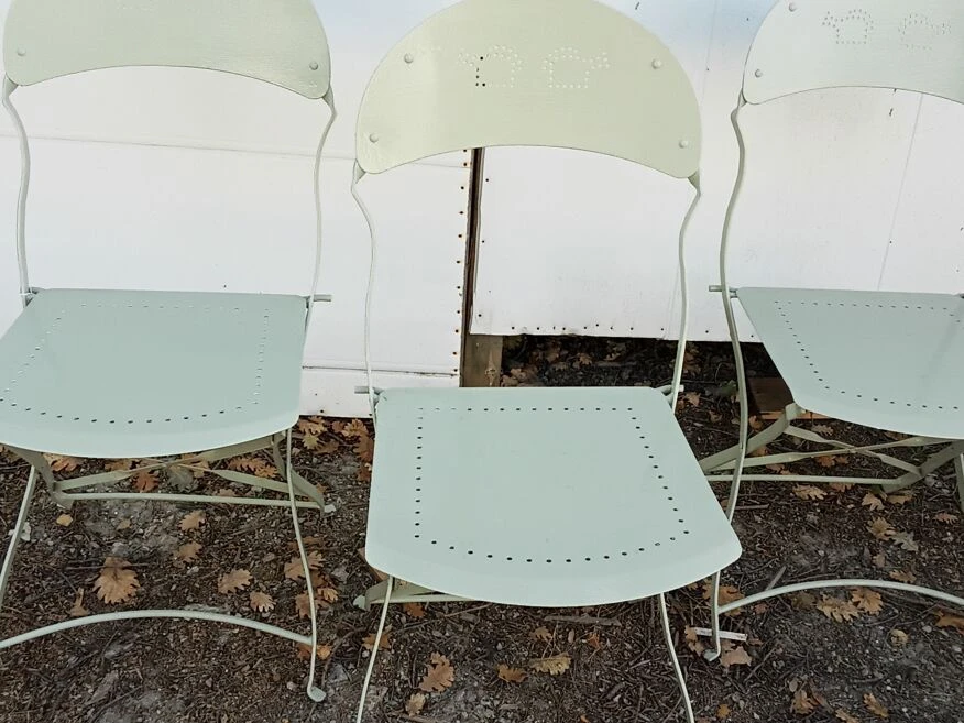 4 Chaises Pliantes En Fer 10 4 Chaises Pliantes En Fer – Image 8