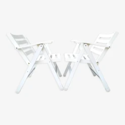 Fauteuils De Jardin Pliants En Bois Foppapedretti Vintage Italie