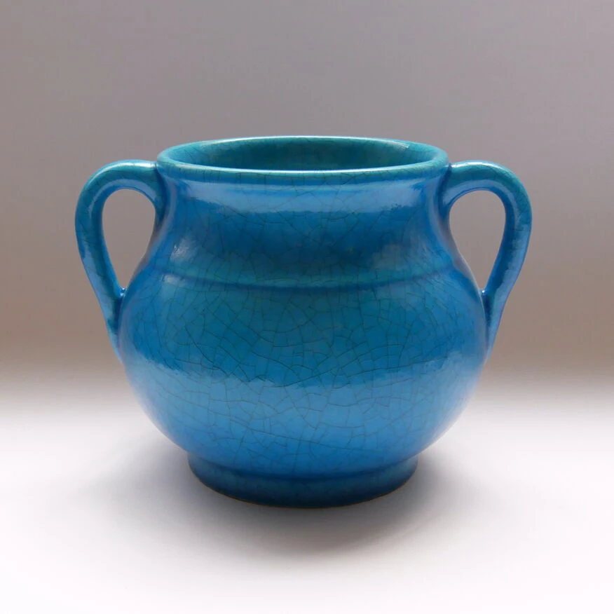 Vase à Anse - Bleu Iznik - 1930's 10 Vase à Anse - Bleu Iznik - 1930's – Image 8