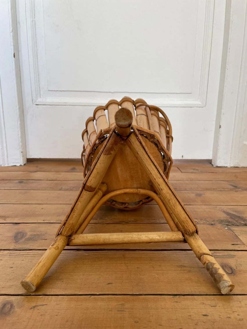 Jardinière Sur Pied Vintage En Bambou Et Rotin 9 Jardinière Sur Pied Vintage En Bambou Et Rotin – Image 7