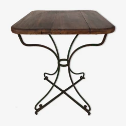 Guéridon De Jardin Métal Bois