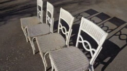 Set De 4 Chaises Blanches En Rotin -Jardin Fournitures Boutique 22b49d80 982e 401b 8227 76d406d57d8b
