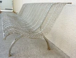 René Malaval, Grand Banc En Métal Perforé Et épais, Design Des Années 50 -Jardin Fournitures Boutique 24b03917 bc39 4b50 abd3 ddf068085c10