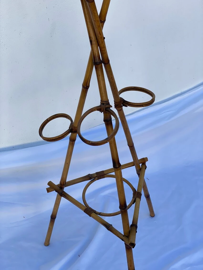 Porte-plante En Bambou Et Osier 5 Porte-plante En Bambou Et Osier – Image 3