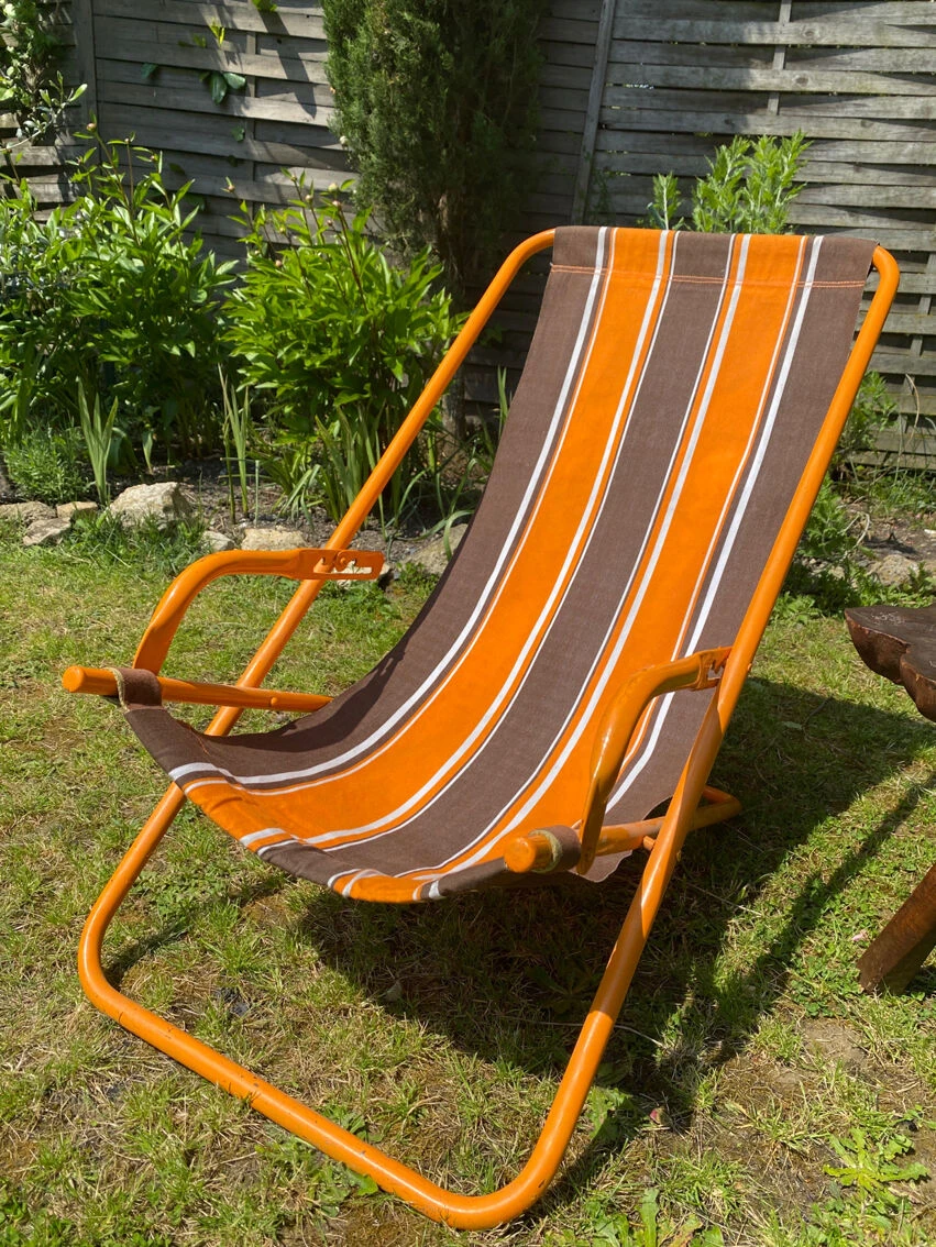 Ancien Transat Vintage Orange 8 Ancien Transat Vintage Orange – Image 6