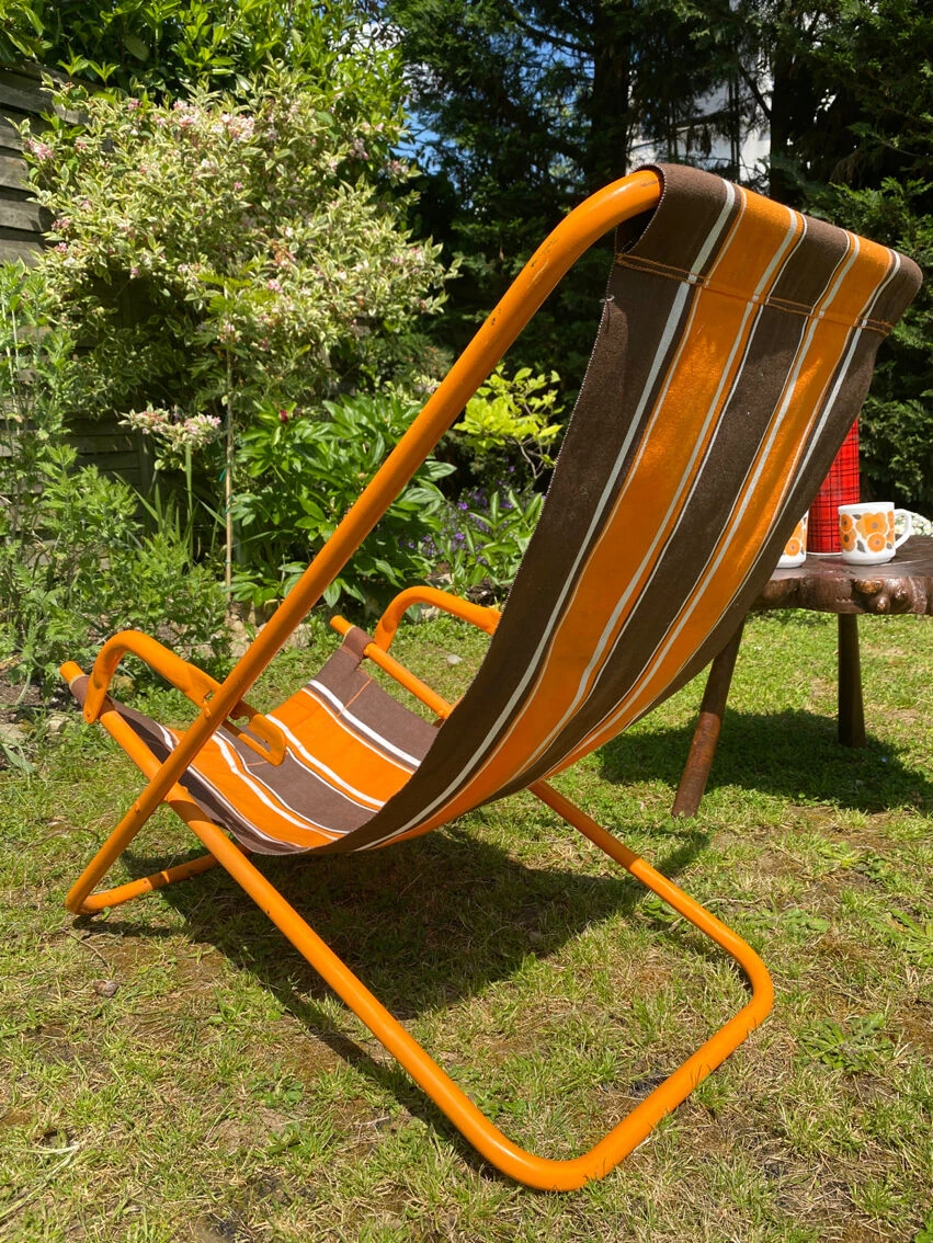 Ancien Transat Vintage Orange 11 Ancien Transat Vintage Orange – Image 9