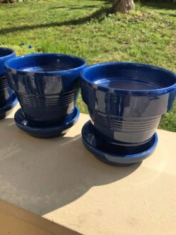 Pots En Terre émail Bleu -Jardin Fournitures Boutique 296ef109 648a 4e7a bfb7 b9a289abeb79