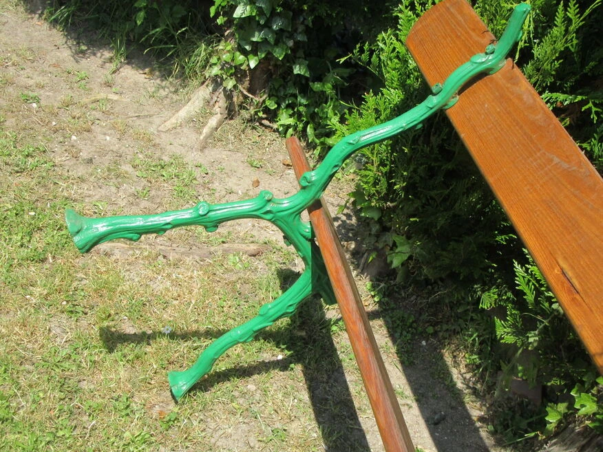 Banc De Jardin En Bois Et Fonte 11 Banc De Jardin En Bois Et Fonte – Image 9