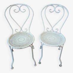 Paire De Chaises En Fer Forgé Année 40