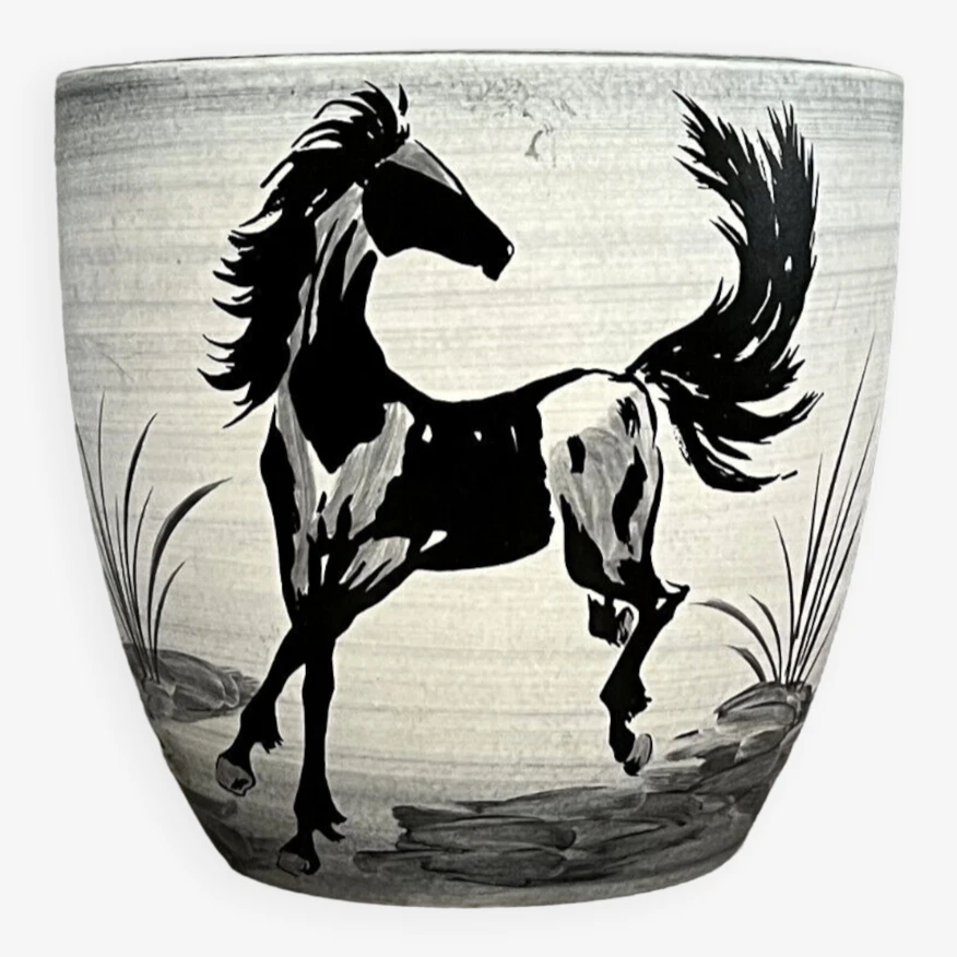 Cache-pot Signé (Paul) MILET Sèvres H25cm 3 Cache-pot Signé (Paul) MILET Sèvres H25cm