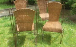 Ensemble De 4 Chaises De Jardin En Rotin Et Fer Par Frederick Weinberg, États-Unis Années 1950 28 Ensemble De 4 Chaises De Jardin En Rotin Et Fer Par Frederick Weinberg, États-Unis Années 1950 -Jardin Fournitures Boutique 2c5d0aa4 591b 420e b7b6 caa5f54652c0
