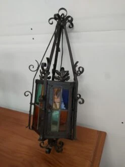 Lanterne En Fer Forgé Et Vitraux -Jardin Fournitures Boutique 2d2ce6de 8dcc 487f b1b9 621a60f0309b