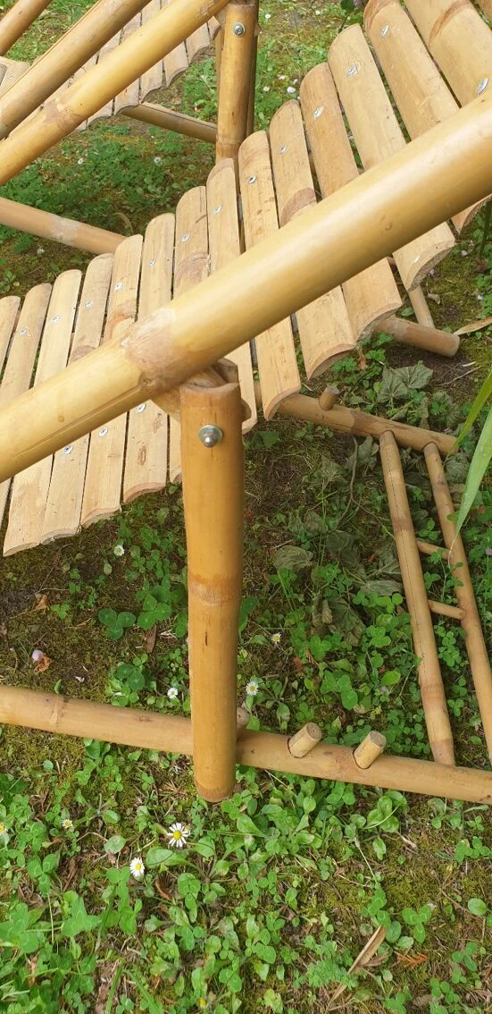 Paire De Chaises Longues En Bambou, Transats 11 Paire De Chaises Longues En Bambou, Transats – Image 9