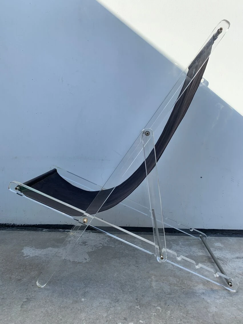 Chaise Longue Pliante En Altuglas, Relax, Bain De Soleil, Chilienne, 1960 4 Chaise Longue Pliante En Altuglas, Relax, Bain De Soleil, Chilienne, 1960 – Image 2